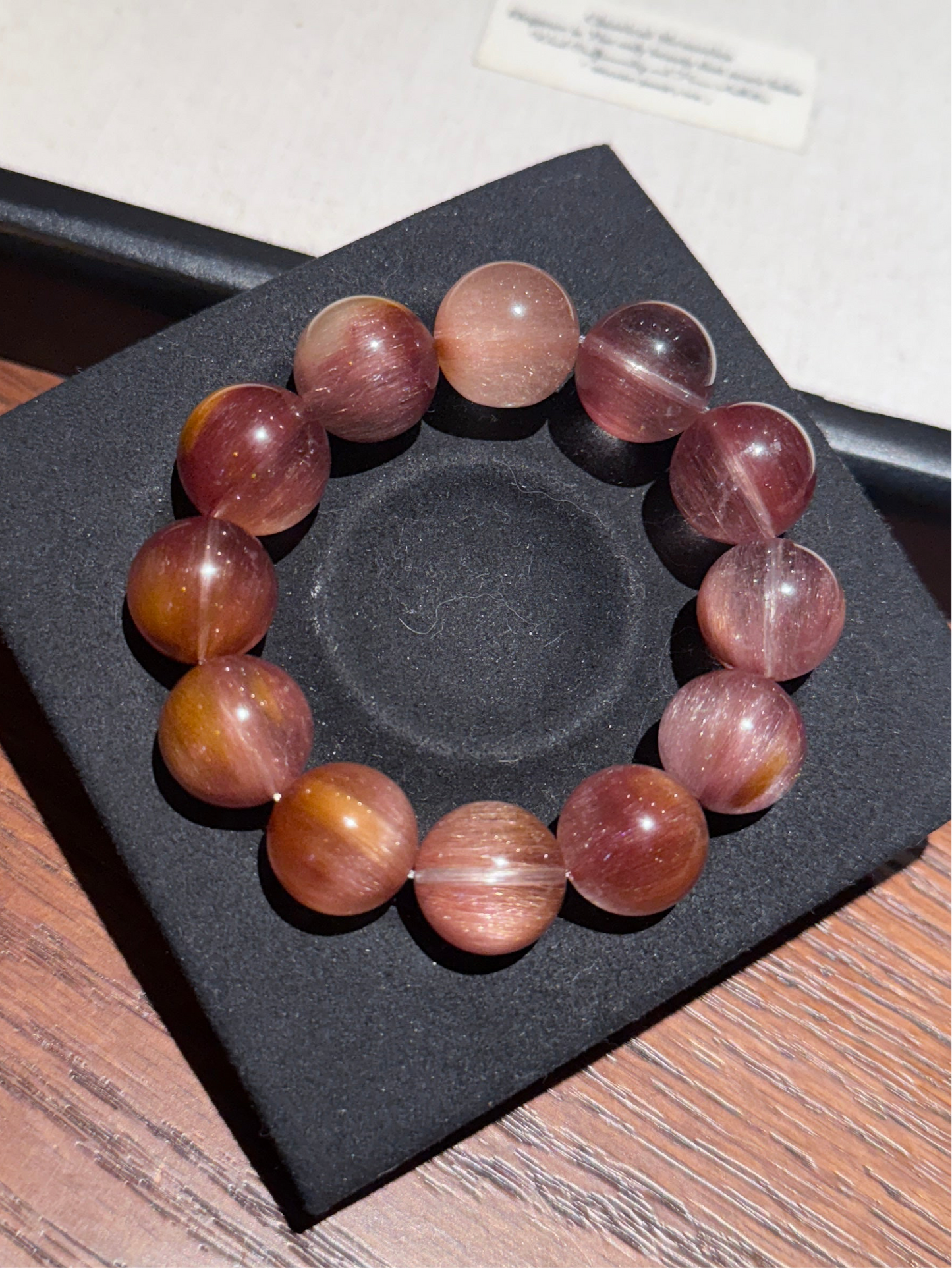 落日玫瑰猫眼兔毛 Rutilated Quartz(15-16mm)