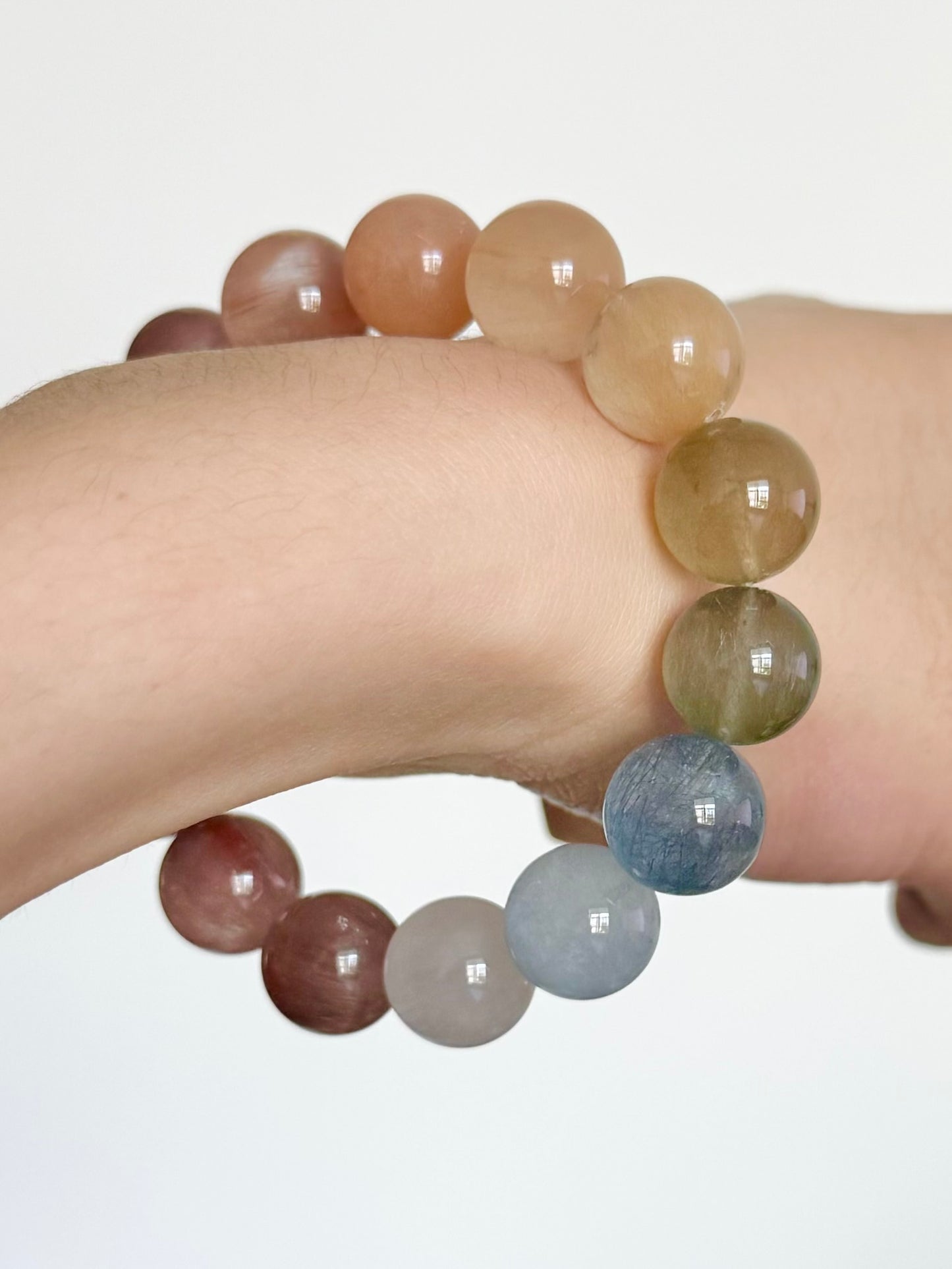 彩虹兔毛 Rainbow Rabbit Hair Quartz(12-13mm)