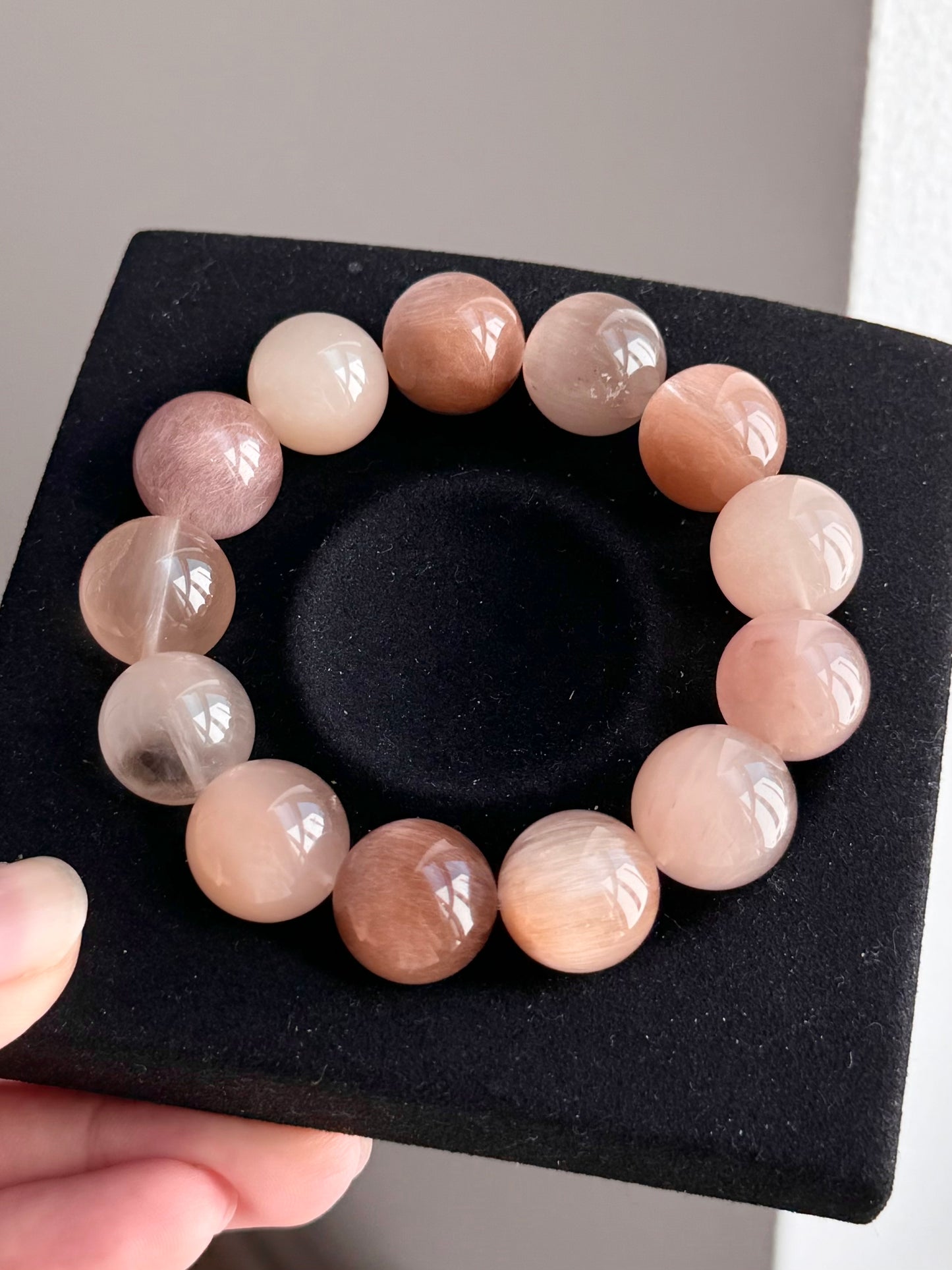 奶咖卡其兔毛 Milk Tea Brown Rabbit Hair Quartz (15mm )