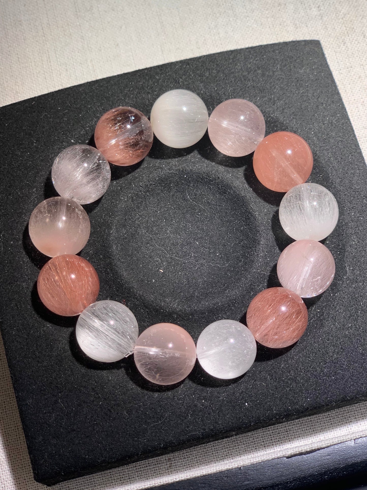 Peach & Cream Curl Quartz 芝芝桃桃 (14-15mm)