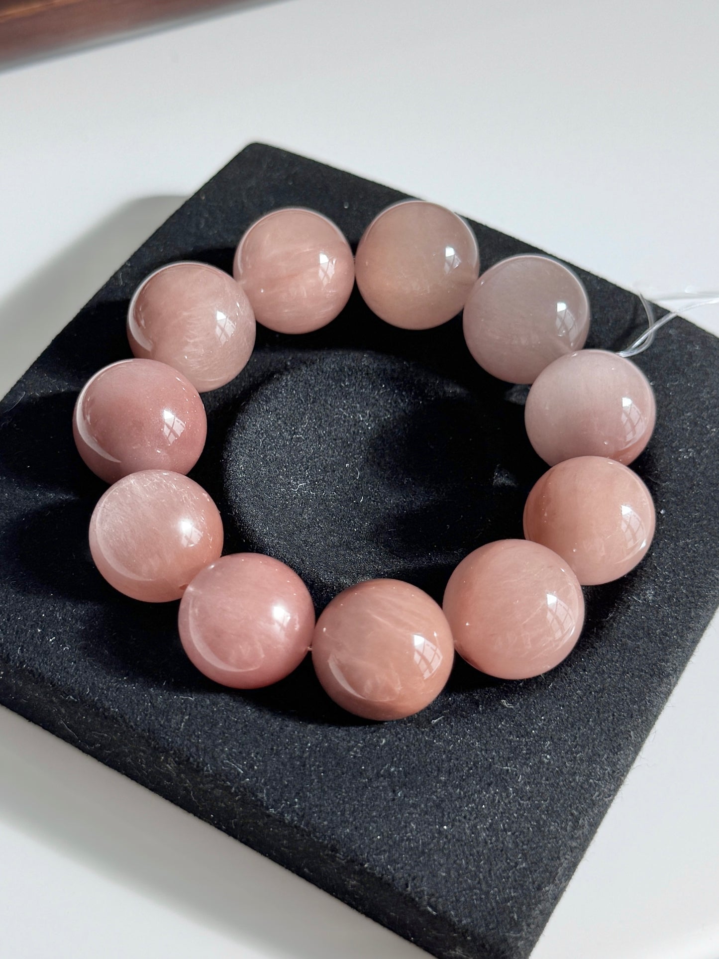 Pink Rutilated Quartz Bracelet 毕业级粉兔毛 17mm