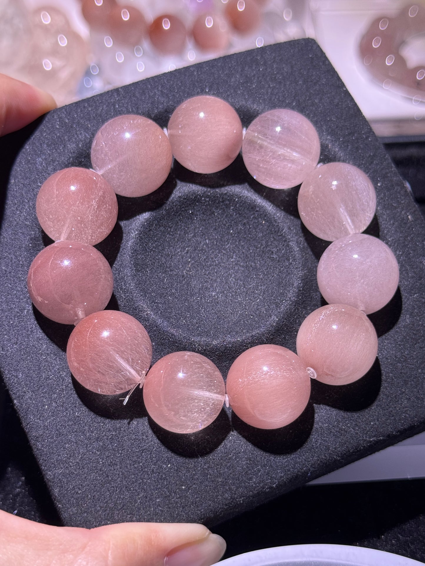 粉紫渐变兔毛 17mm