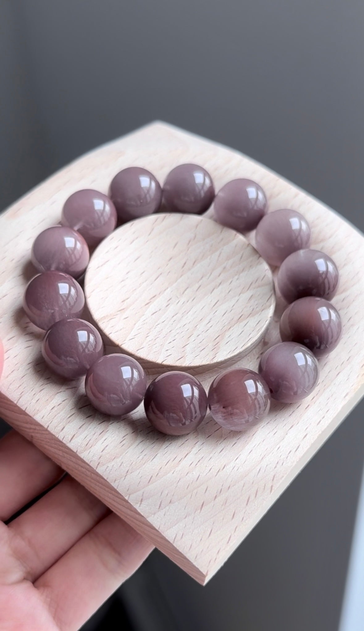 Purple Rabbit Hair Quartz 烟紫兔毛 (15mm)