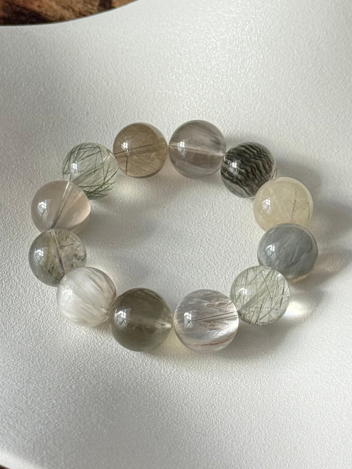 Tea Warmth Mixed Crystal Bracelet 茶暖 (15mm)