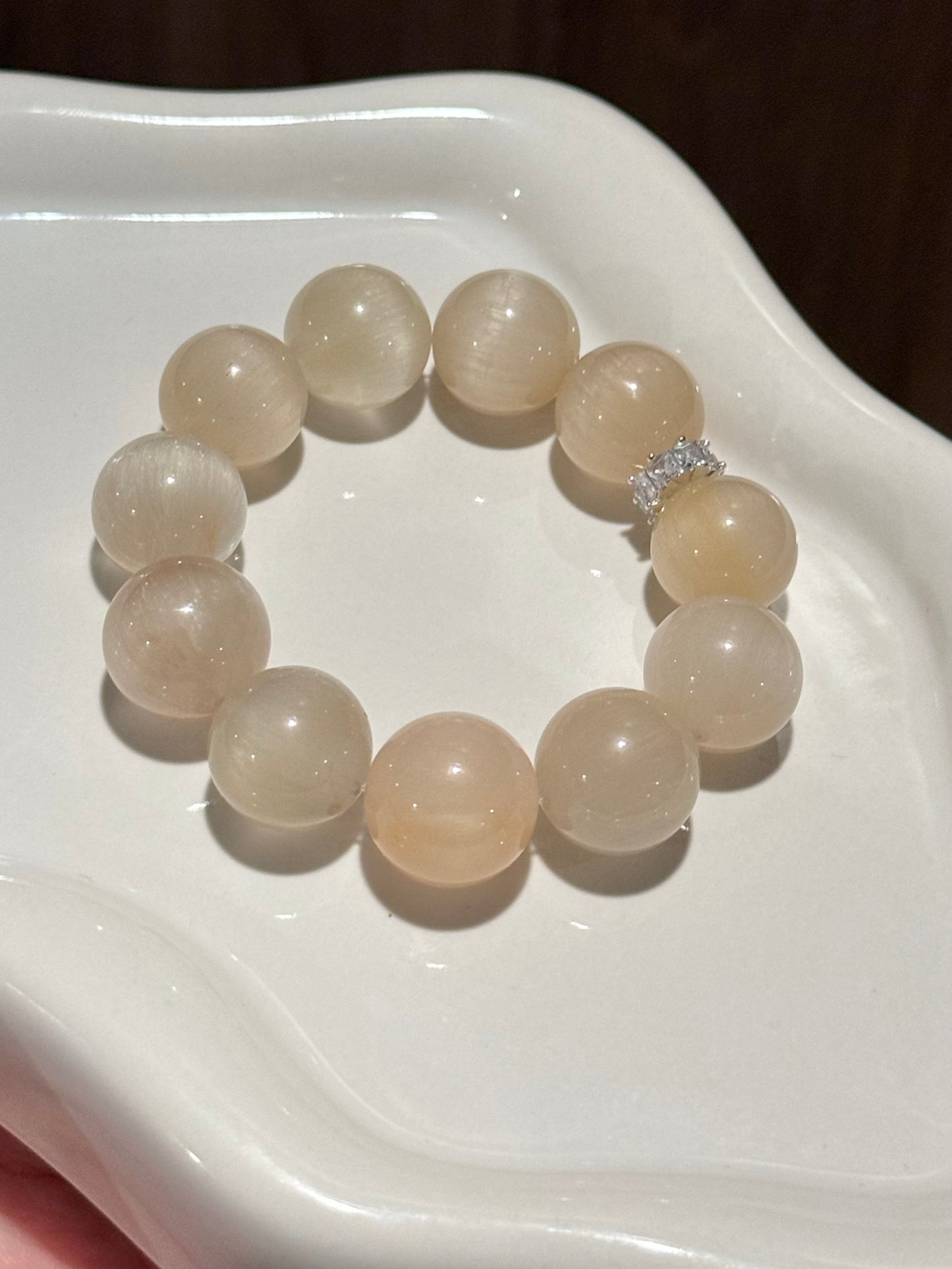 伦敦清晨 满发香槟猫眼(16-17mm)