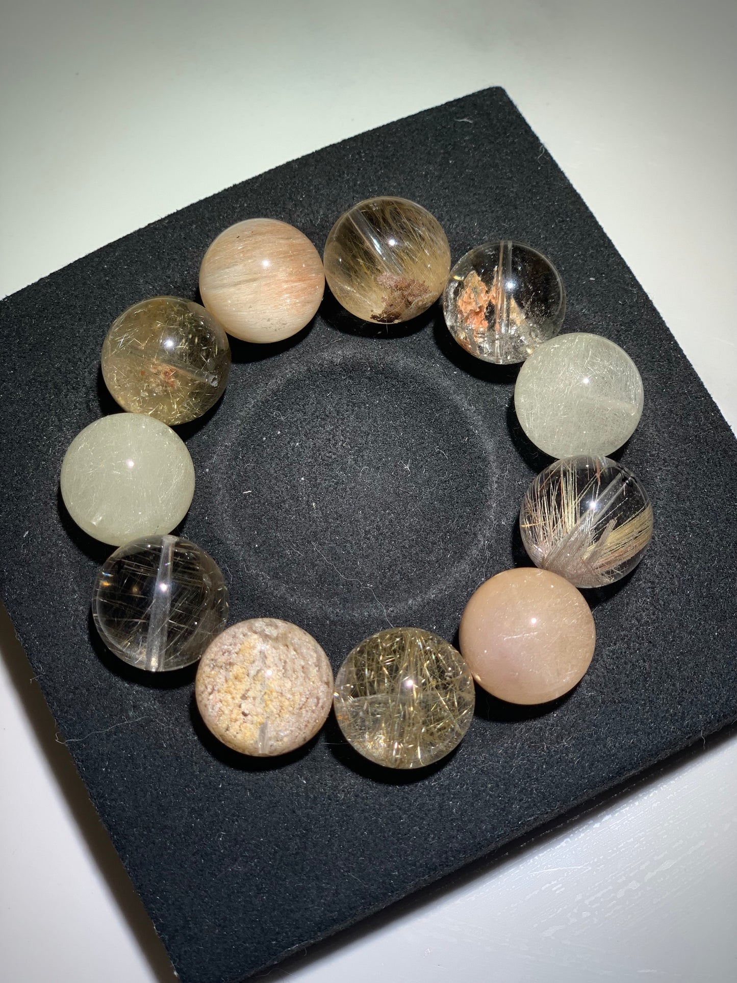 奶茶色系多宝手串 Milk Tea Tone Multi-Gemstone Bracelet (16-17mm)