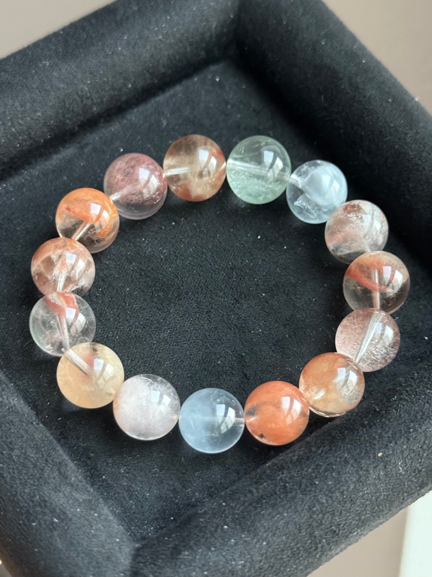 霓虹漫天 彩卷毛兔毛Rutilated Quartz(10mm)