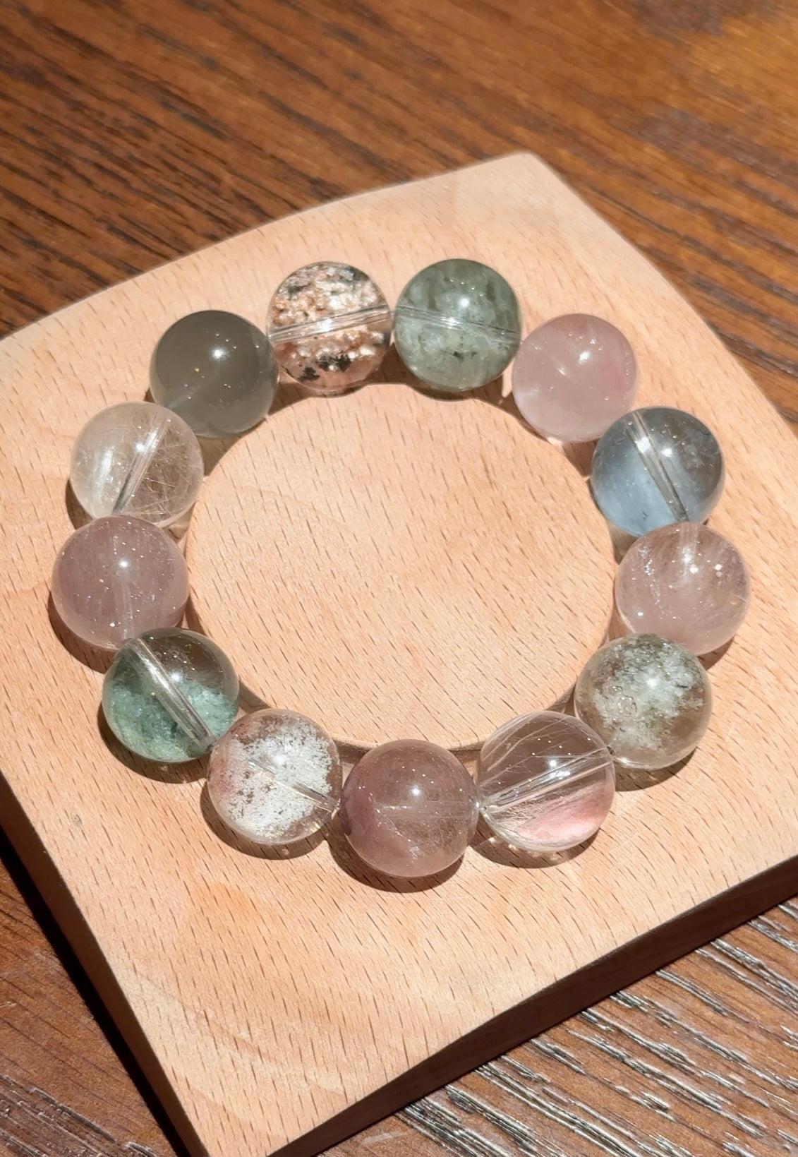 Water Lily - Mixed Crystal Bracelet 睡莲 (15mm)