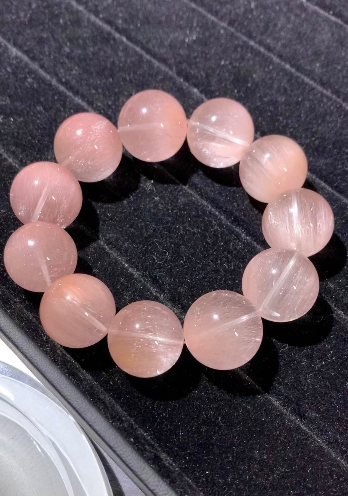 Pink Rabbit Hair Quartz Bracelet 粉兔毛 (18mm)