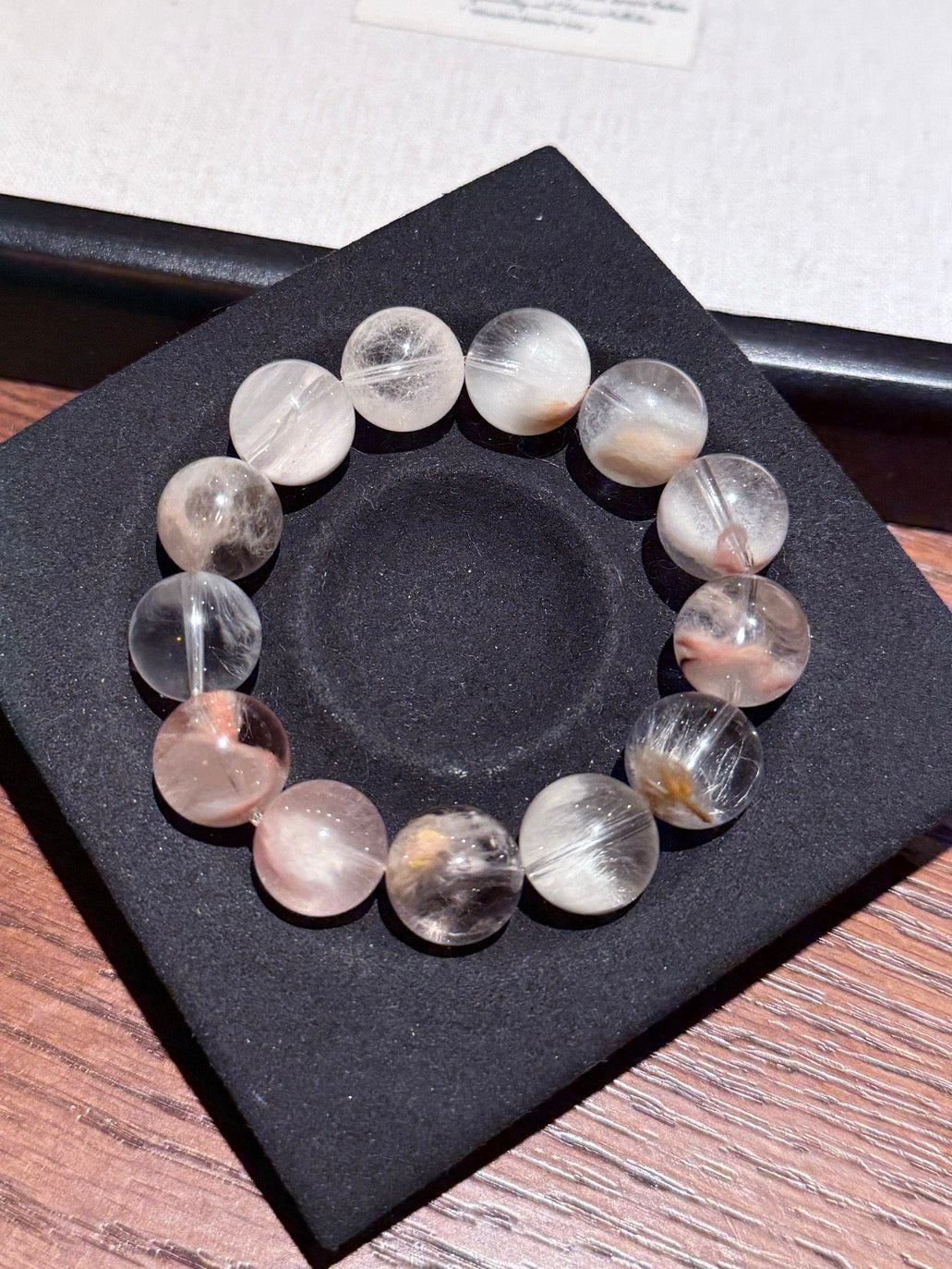 售出分享 焦糖奶油小卷毛 Rutilated Quartz(14mm)