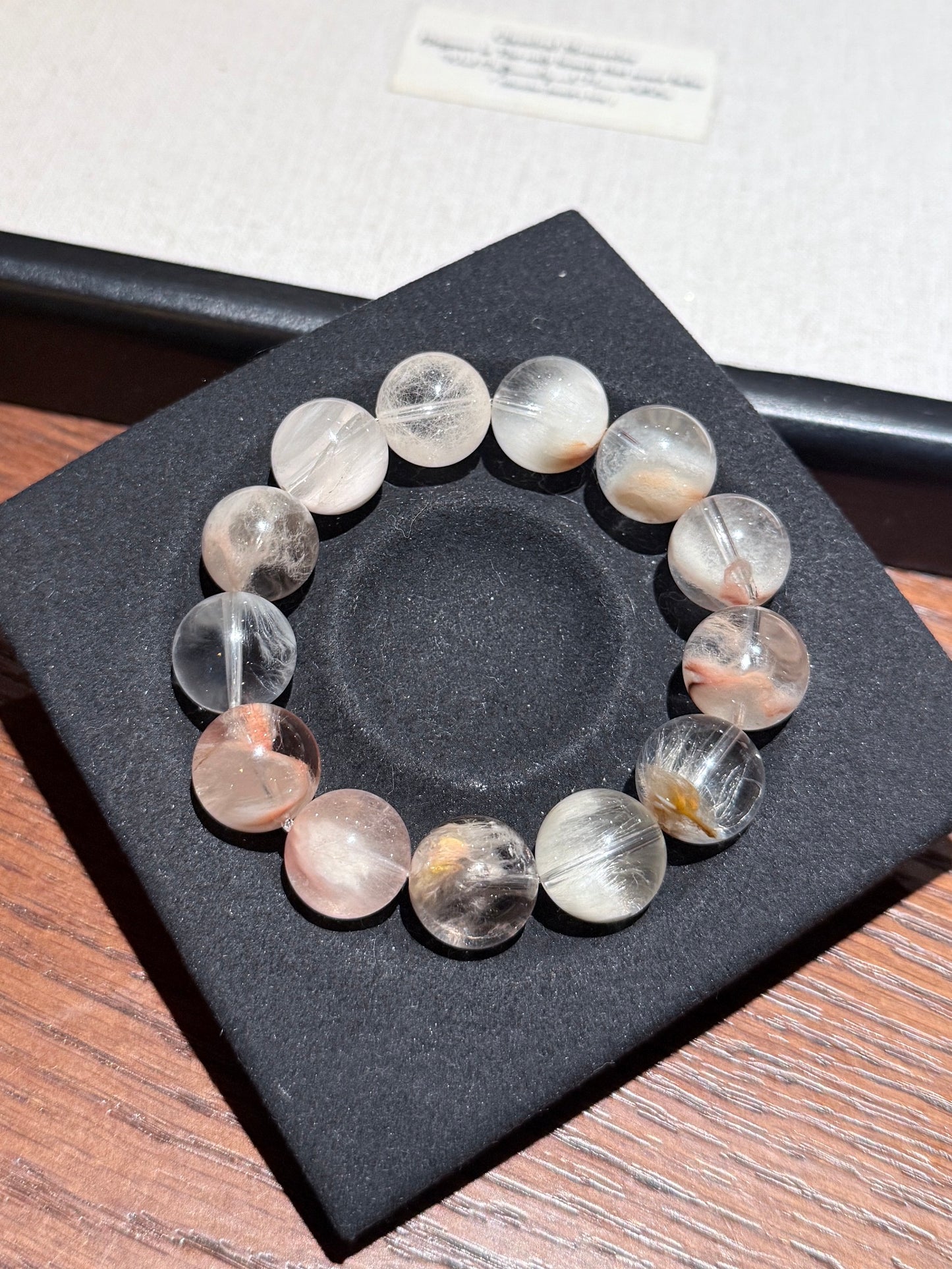 售出分享 焦糖奶油小卷毛 Rutilated Quartz(14mm)