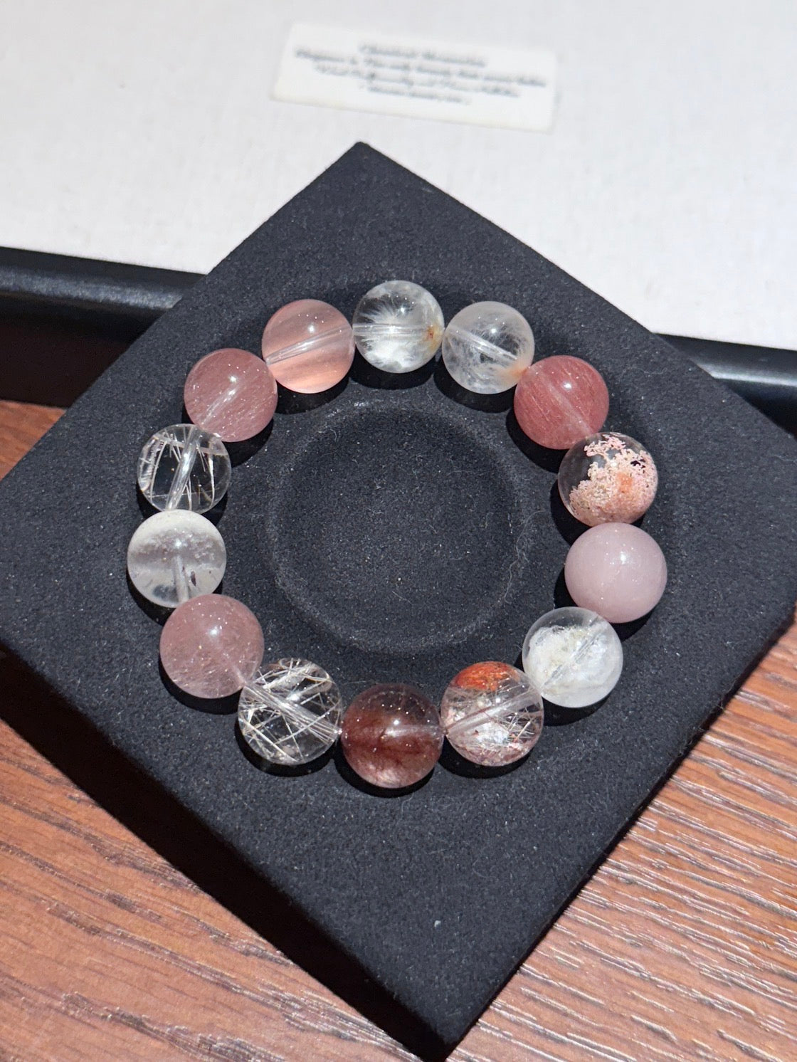 玫瑰奶油小蛋糕 Rutilated Quartz(12mm)