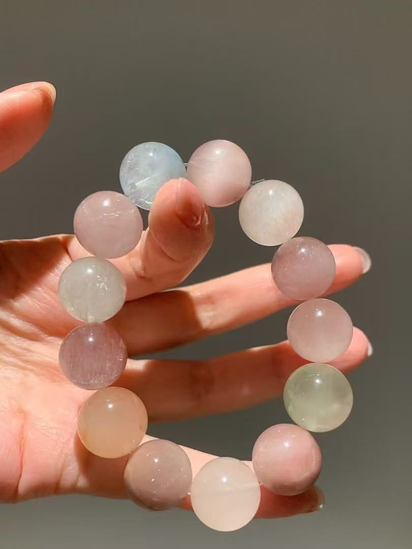 售出分享 莫兰迪色系彩兔毛 Rutilated Quartz(15mm)