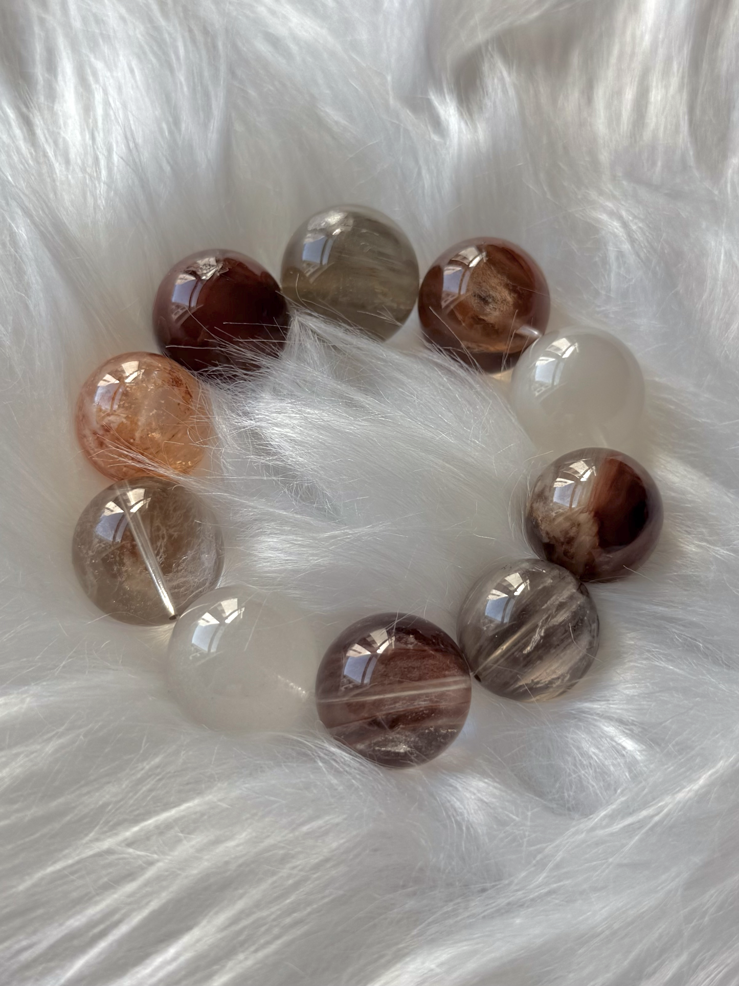 售出欣赏 秋冬色系兔毛Rutilated Quartz(19mm)