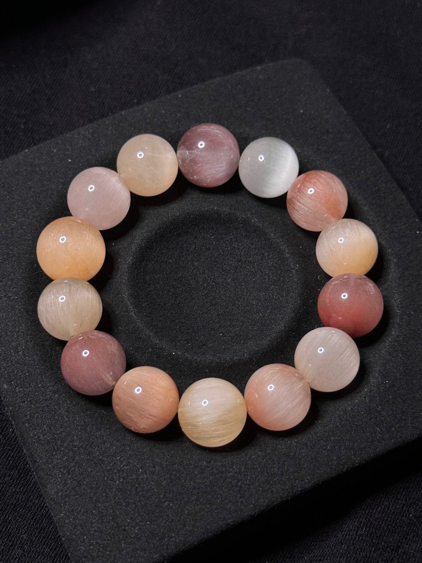售出欣赏 猫眼兔毛 Rutilated Quartz(13-14mm)