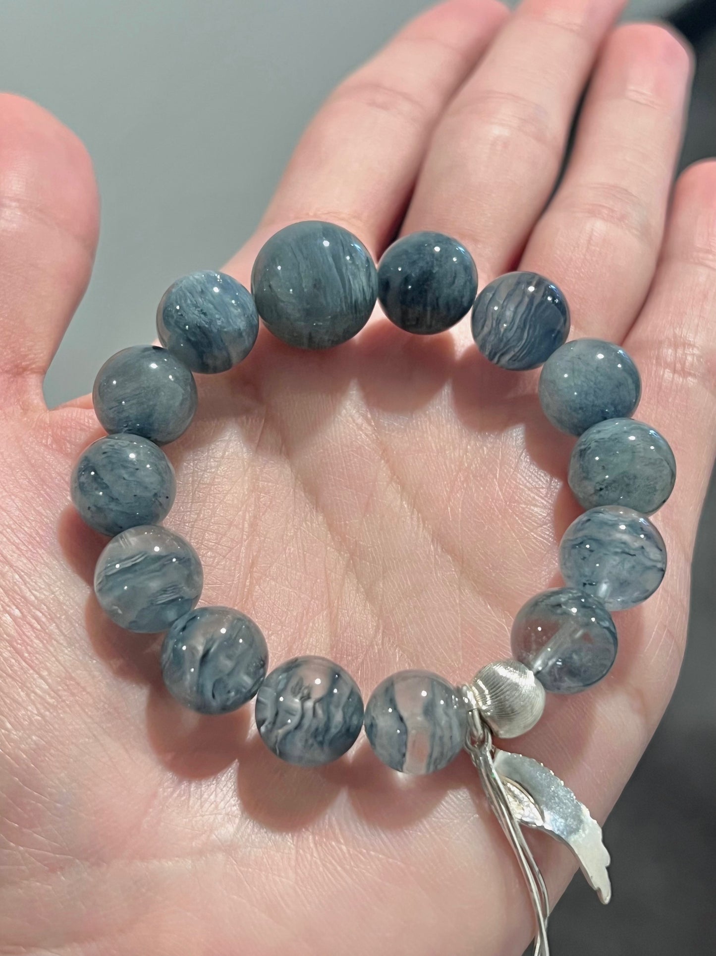 飞鸟与海 海啸蓝兔毛 Rutilated Quartz(11-15mm)