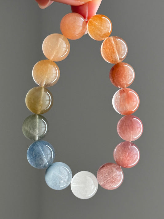 彩虹兔毛 Rainbow Rabbit Hair Quartz（12-13mm）