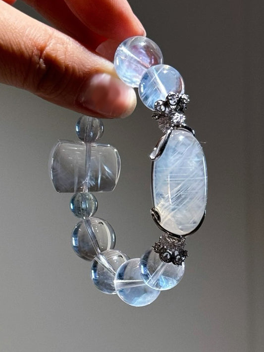 Frozen Serenity: Blue Rutilated Quartz