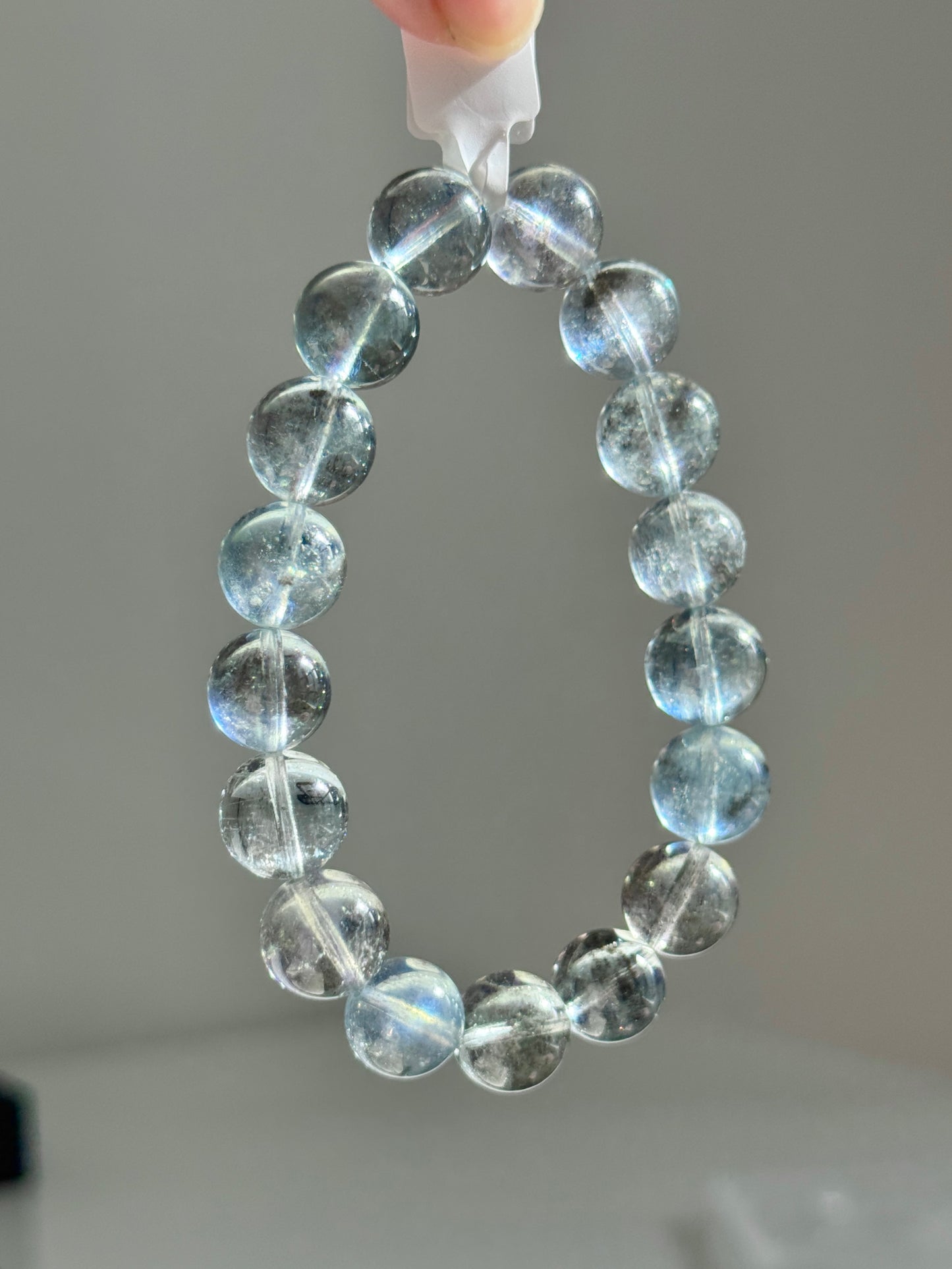 Aquamarine 毕业级玻璃体黑芝麻爆闪海蓝宝