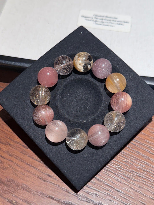 售出欣赏 夜桂花 Rutilated Quartz(15-16mm)
