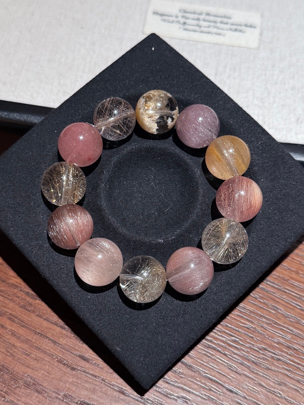 售出欣赏 夜桂花 Rutilated Quartz(15-16mm)