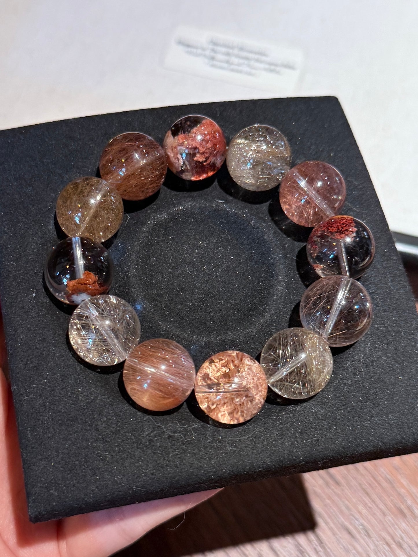京都·红枫 兔毛多宝 Rutilated Quartz(15-16mm)