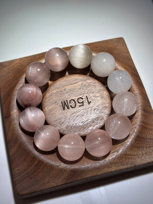 粉白猫眼兔毛 15mm