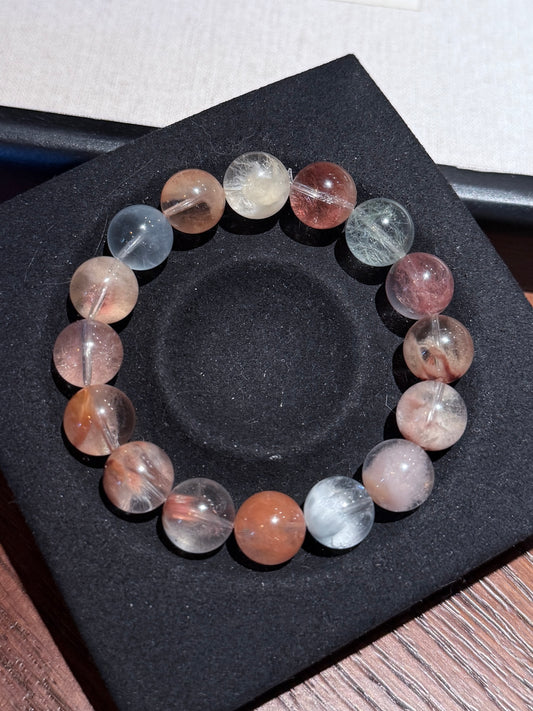 霓虹漫天 彩卷毛兔毛Rutilated Quartz(10mm)