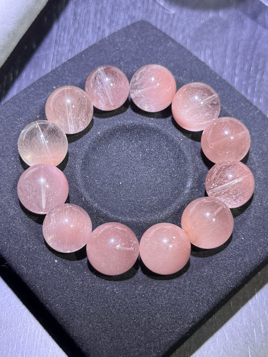 拉丝蜜桃粉兔毛 16mm