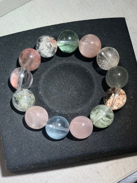 Water Lily - Mixed Crystal Bracelet 睡莲 (15mm)