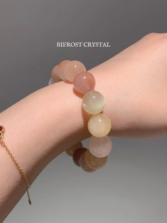 俏色水蜜桃4号·白草莓 Rutilated Quartz(12mm)
