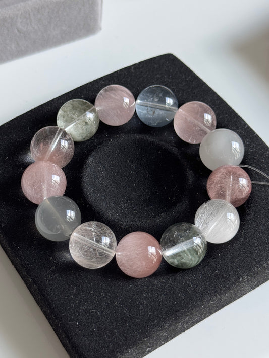 Water Lily - Mixed Crystal Bracelet 睡莲 (15mm)
