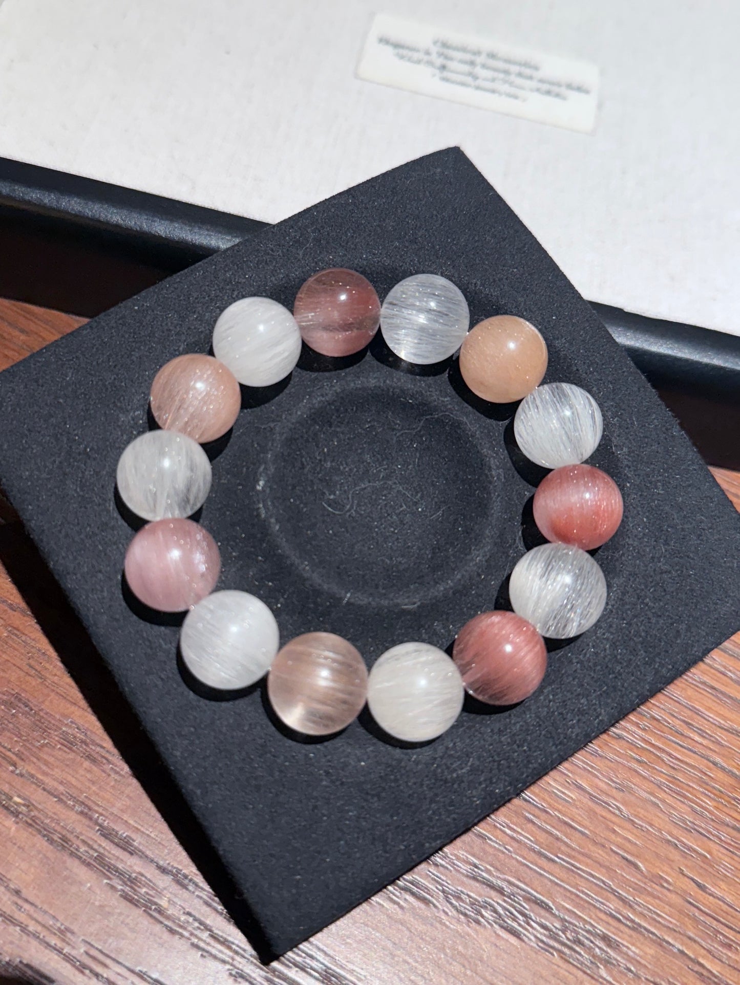 售出欣赏 拉丝猫眼彩兔毛 Rutilated Quartz(13mm)