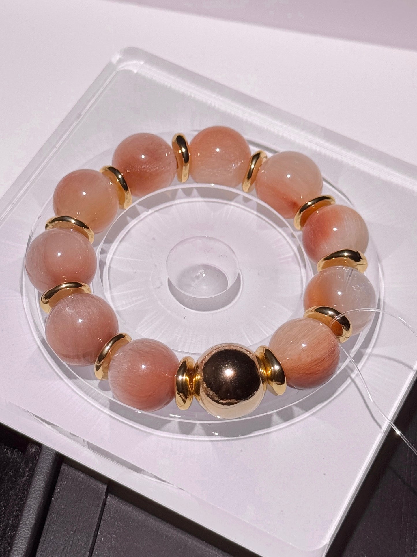 Crimson cloud红云☁️15-16mm Rutilated Quartz Bracelet