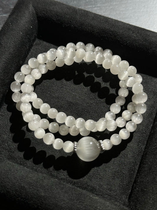 Cat’s Eye White Curl Quartz 猫眼白兔毛 三圈 (5.7mm)