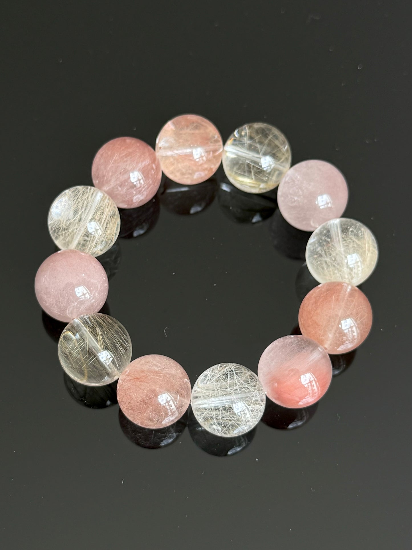 蜜桃乌龙 Rutilated Quartz(15-16mm)