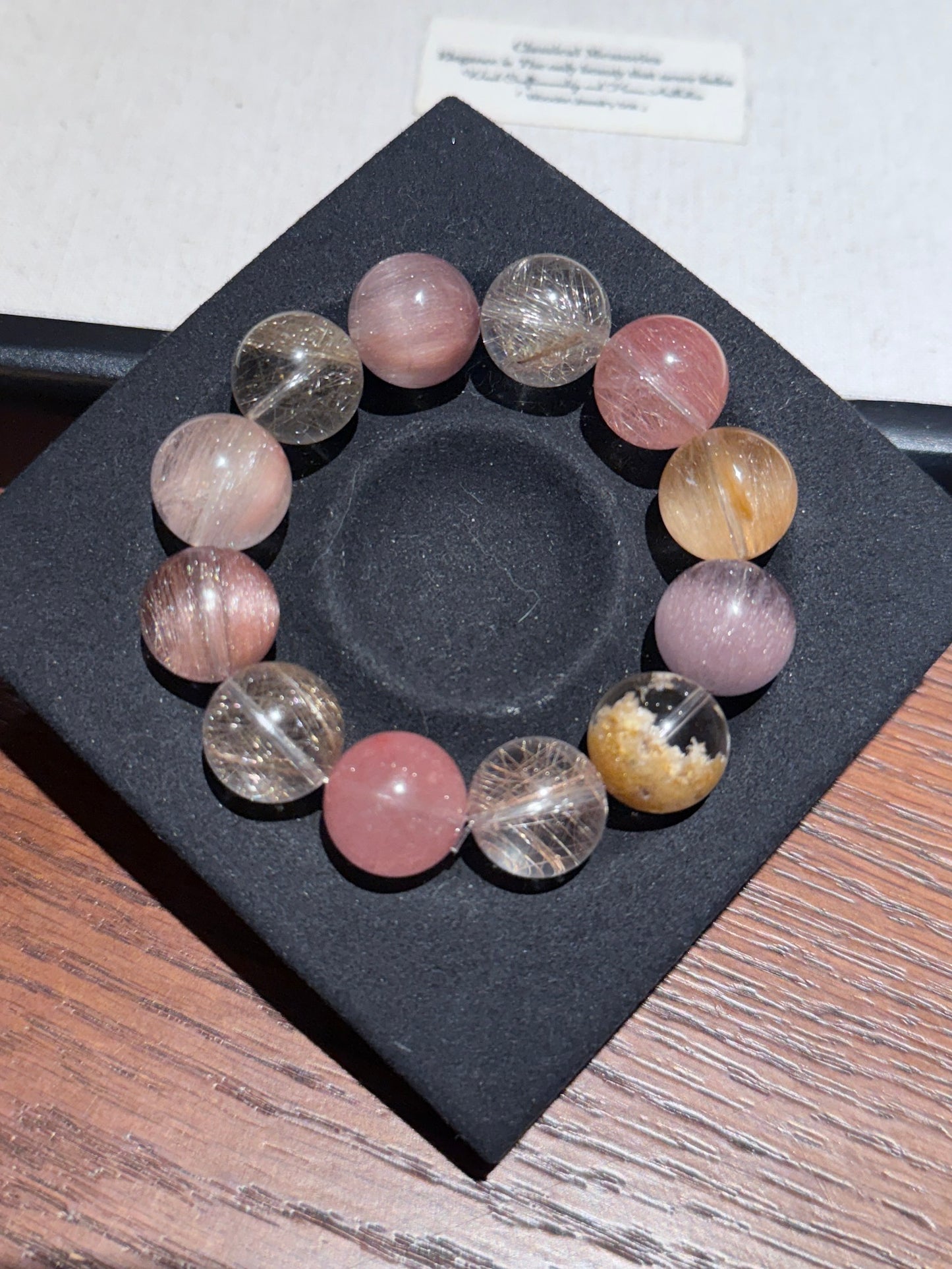 售出欣赏 夜桂花 Rutilated Quartz(15-16mm)