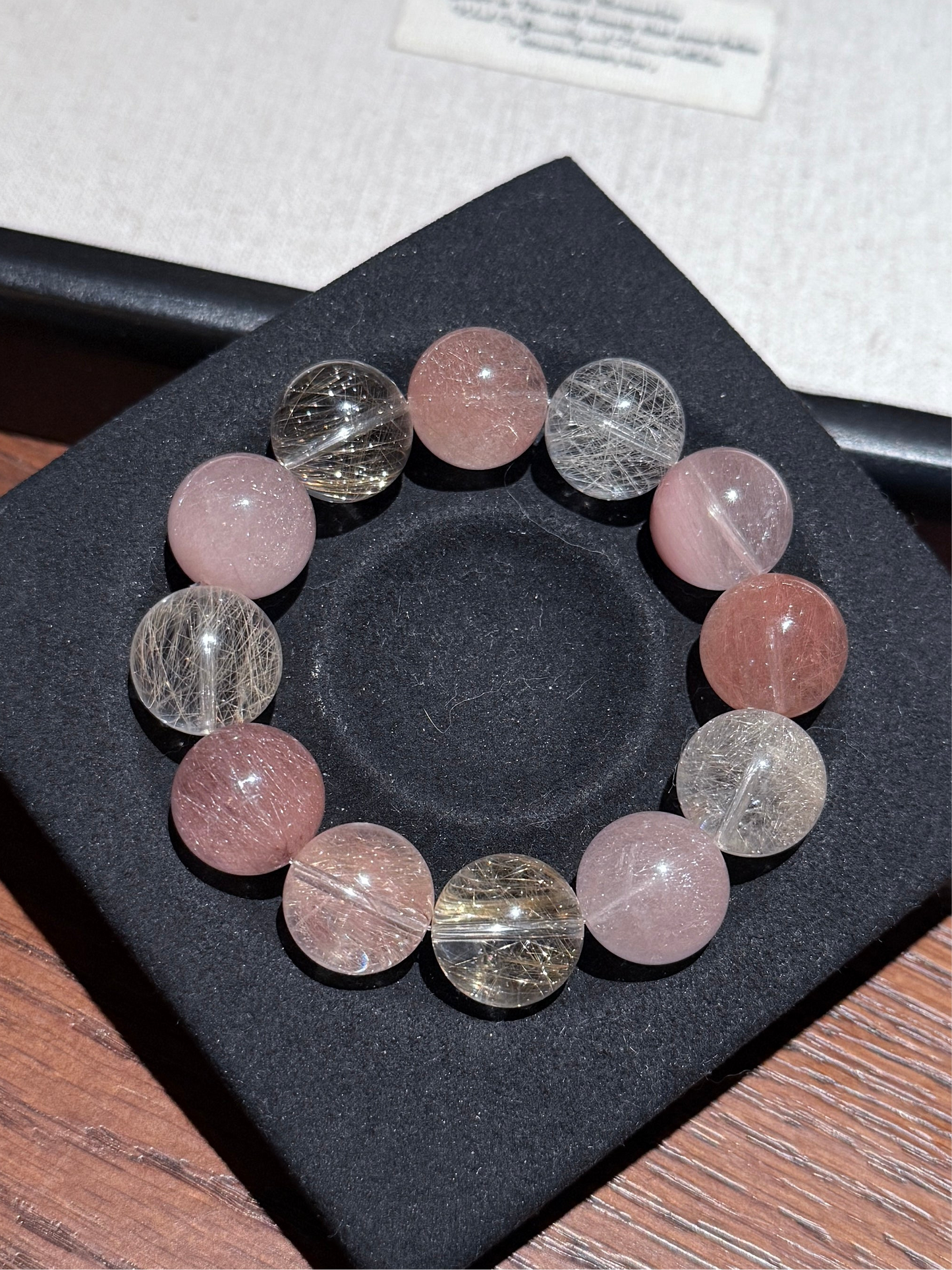 蜜桃乌龙 Rutilated Quartz(15-16mm)