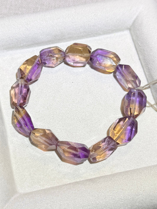 老矿紫黄金随行 Old Mine Amethyst and Citrine Travel Bracelet