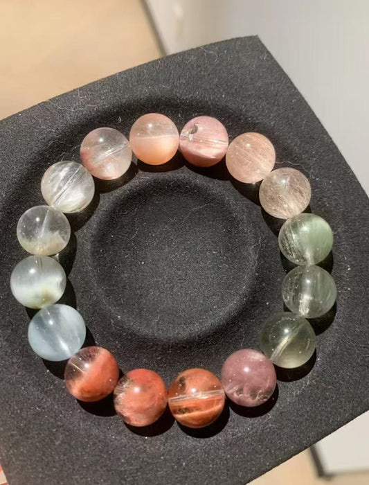 售出欣赏 彩虹小卷毛兔毛 Rutilated Quartz(11mm)