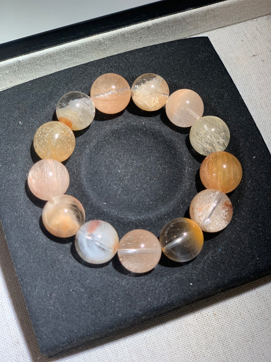 Mango Pudding - Mixed Crystal Bracelet  芒果布甸（14-15mm）