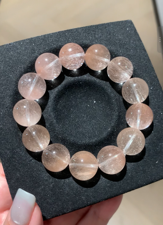 客定链接Custom Order Link 乌木玫瑰➕粉兔毛 – Ebony Rose + Pink Rabbit Hair Quartz