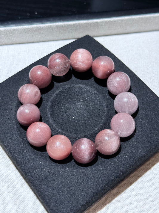紫色拉丝猫眼兔毛 14mm