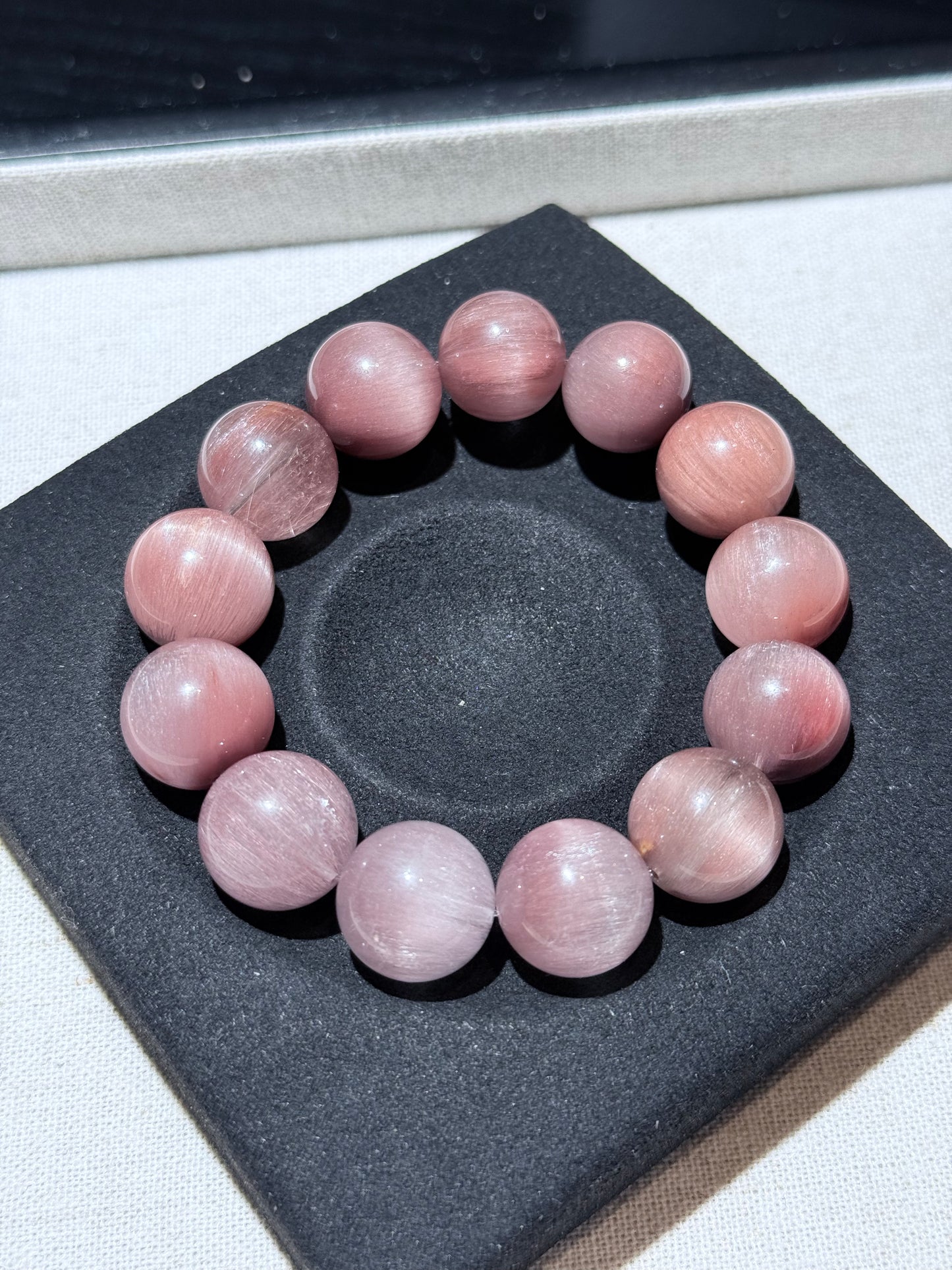 紫色拉丝猫眼兔毛 14mm