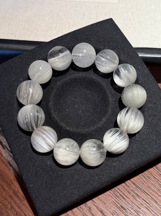 冰川银白兔毛 Rutilated Quartz(15-16mm)