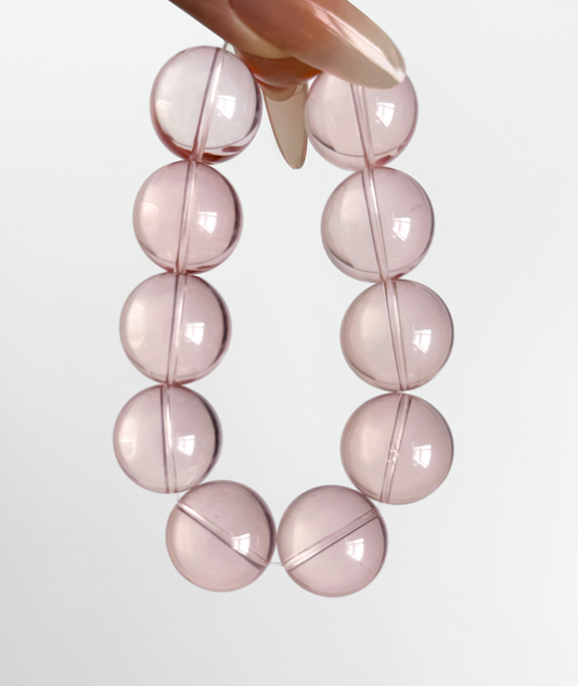 冰橘马粉水透体 Rose Quartz (18mm)