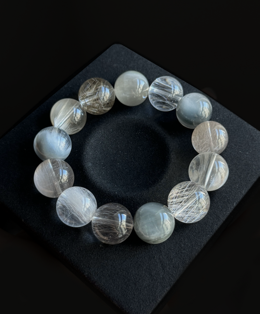 售出欣赏 海盐多宝 Rutilated Quartz(15mm)